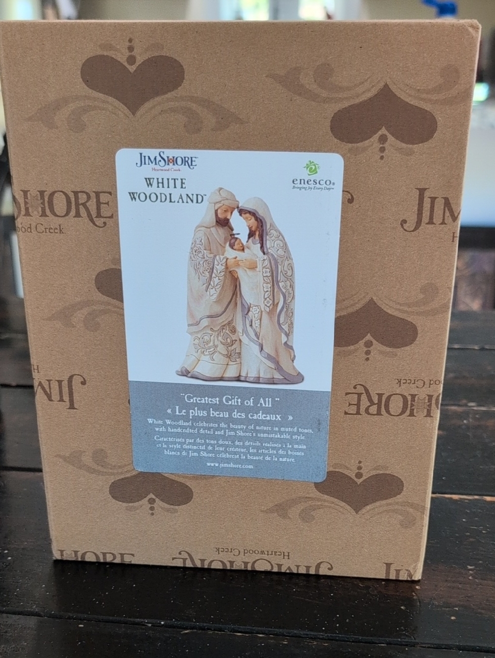 Jim Shore White Woodland Christmas  "Greatest Gift of All" Nativity Figurine NIB